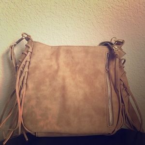 Tan lace crossbody/shoulder purse